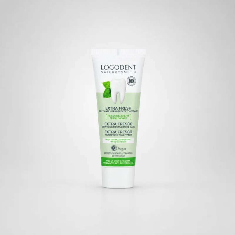 Logona Dentifrice Extra Frais Soin Quotidien à la Menthe (Sans Fluor) 75ml