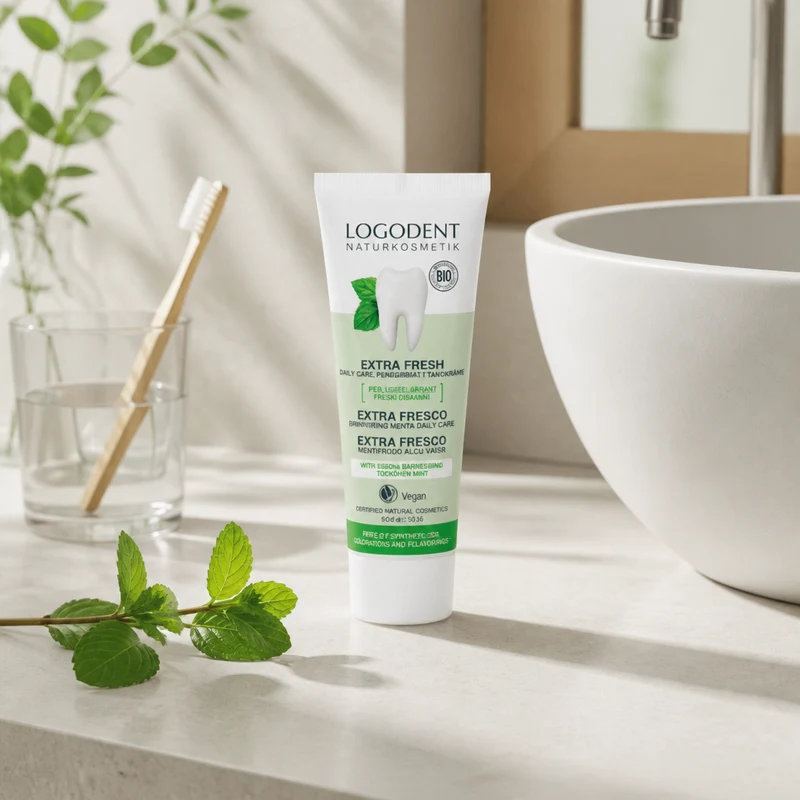 Logona Dentifrice Extra Frais Soin Quotidien à la Menthe (Sans Fluor) 75ml