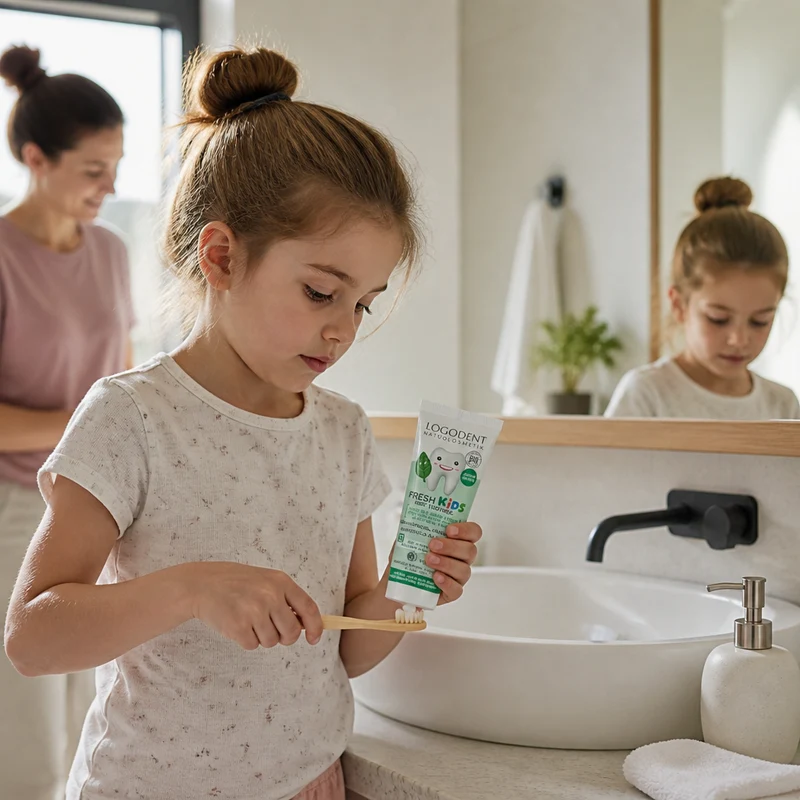 Dentifrice pour enfants Logona, saveur menthe