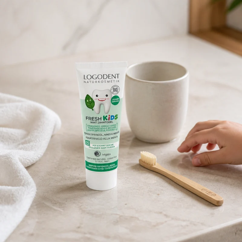 Dentifrice pour enfants Logona, saveur menthe