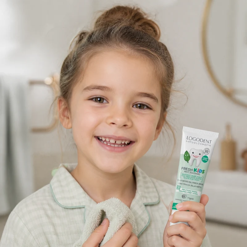 Dentifrice pour enfants Logona, saveur menthe