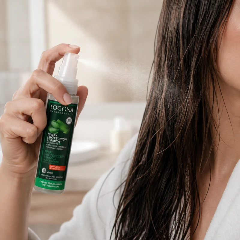 Spray de protection thermique à l'aloe vera Logona 150 ml
