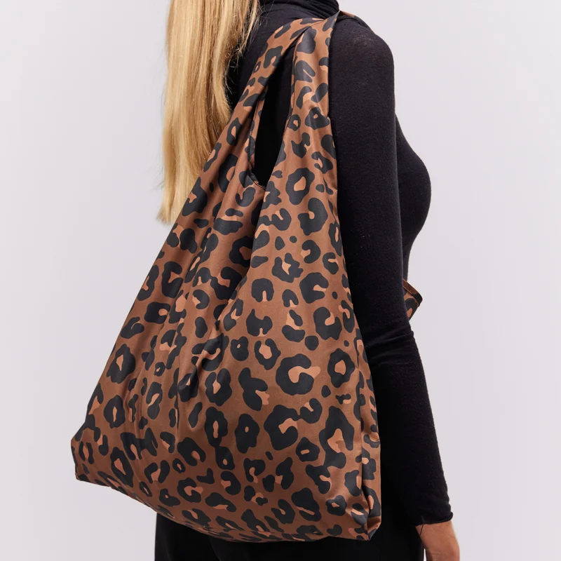 Borsa Riutilizzabile Ecologica in rPET Stampa Leopardata