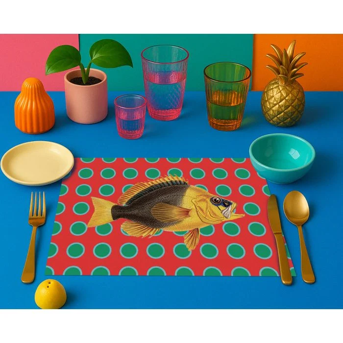 Tovaglietta Americana in Plastica Pesce Giallo 44x30 cm