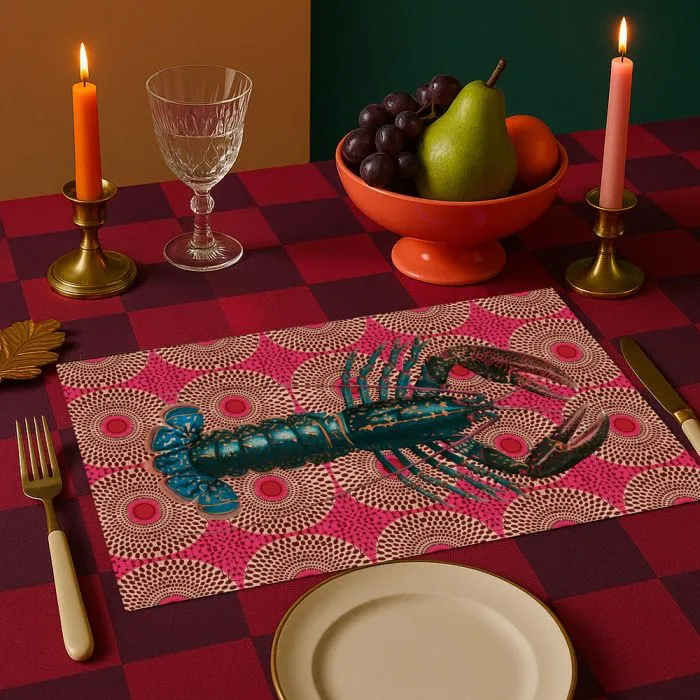 Tovaglietta All'Americana Plastica Fish Lobster 44x30 cm