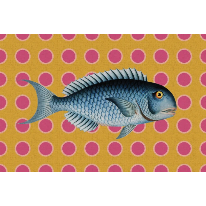 Tovaglietta All'Americana Fish Blu 44x30 cm