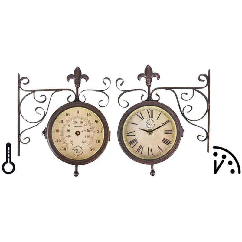 OROLOGIO DA PARETE BOUGLE FACE CON STAZIONE + TERMOMETRO