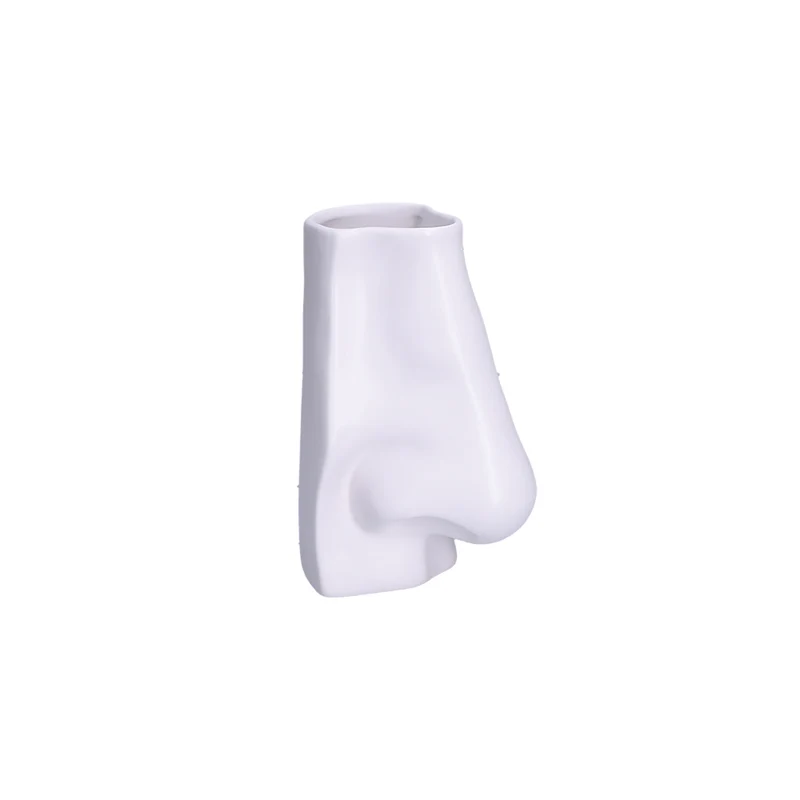 AUGUSTO VASO DECORATIVO NASO BIANCO 14X12,3X20 CM RITUALI DOMESTICI