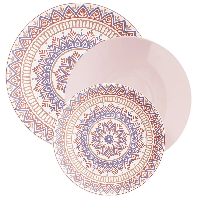 SERVIZIO SET TAVOLA 18PZ GRANADA ROSE E TULIPANI