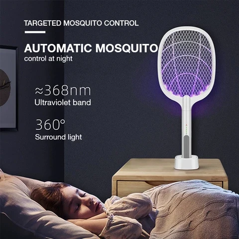 Raquette Anti-moustiques électrique Rechargeable
