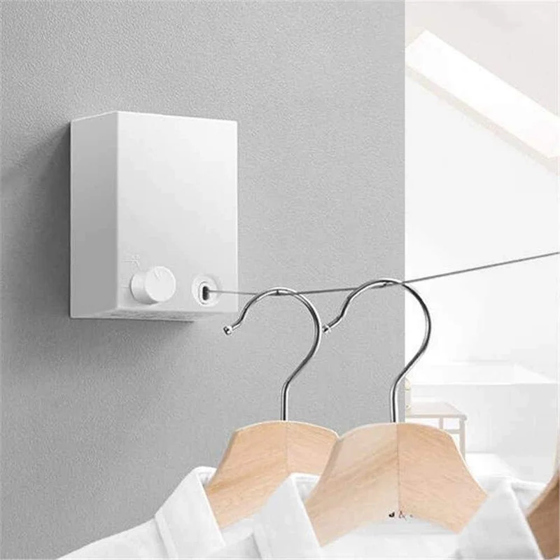 PORTE LINGE RETRACTABLE LINGY - CORDE INVISIBLE ET INOXYDABLE