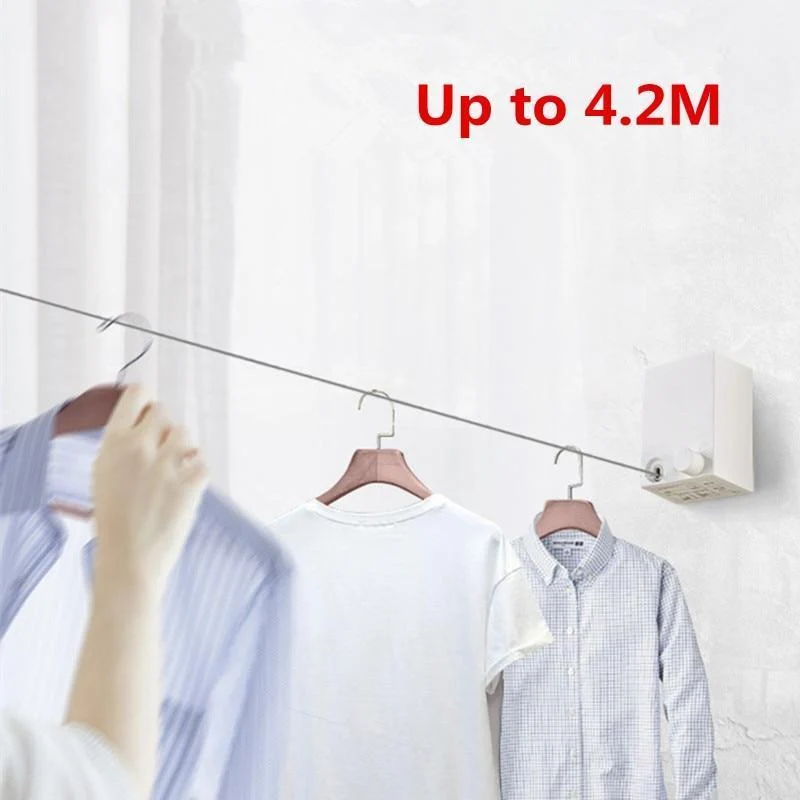 PORTE LINGE RETRACTABLE LINGY - CORDE INVISIBLE ET INOXYDABLE