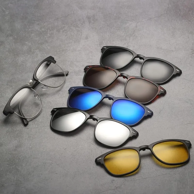 ENSEMBLE LUNETTES DE SOLEIL 6 en 1