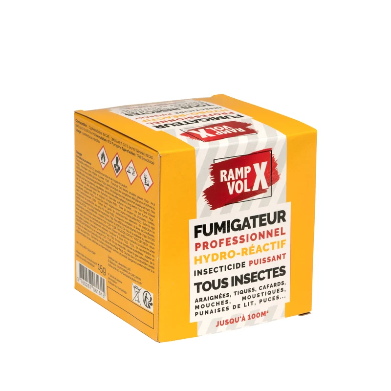 RampX VolX Fumigateur Tous Insectes 15g – Hydro-Réactif, Sans Flamme – Jusqu’à 100 m²