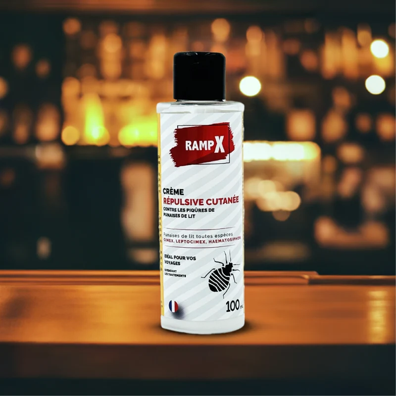 RampX Crème Répulsive Cutanée 100mL – Protection Anti-Piqûres de Punaises de Lit – Dès 24 Mois