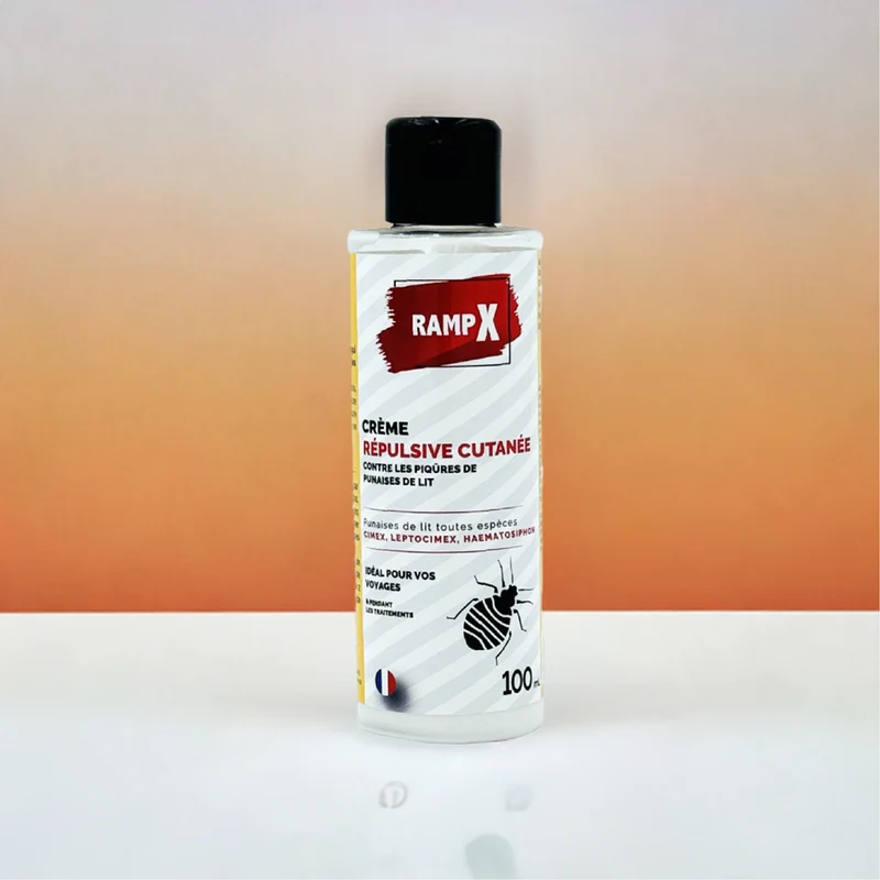 RampX Crème Répulsive Cutanée 100mL – Protection Anti-Piqûres de Punaises de Lit – Dès 24 Mois