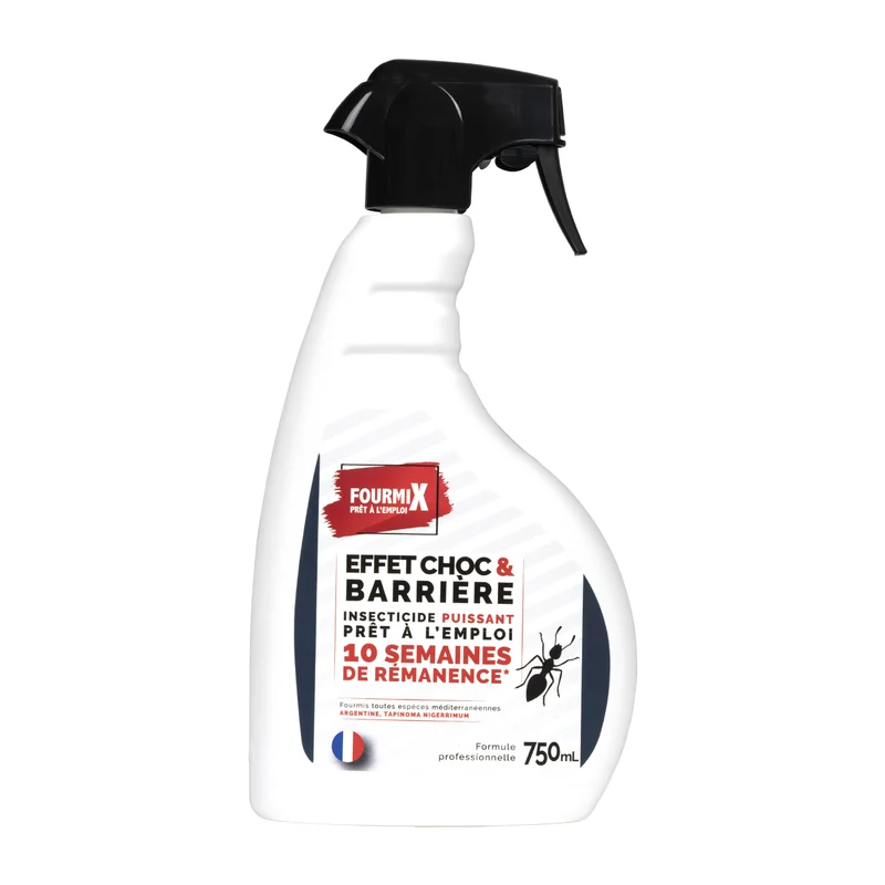 FourmiX Spray Anti-Fourmis Prêt à l’Emploi 750 mL – Effet Choc & Barrière – Jusqu’à 10 Semaines de Protection - Fabriqué en France