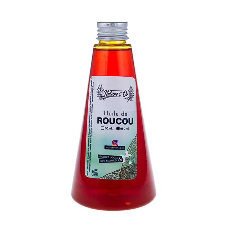 Huile de Roucou végétale naturelle de Guadeloupe 250 ml