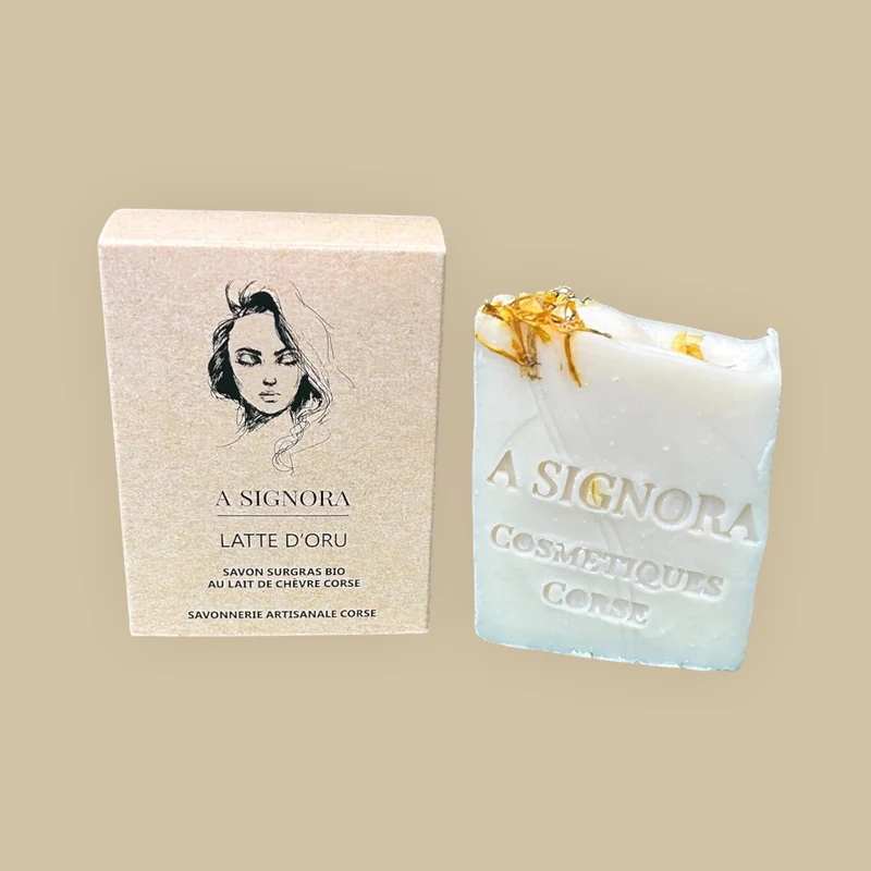 Savon Latte d'Oru lait de chèvre Bio - A Signora 100g