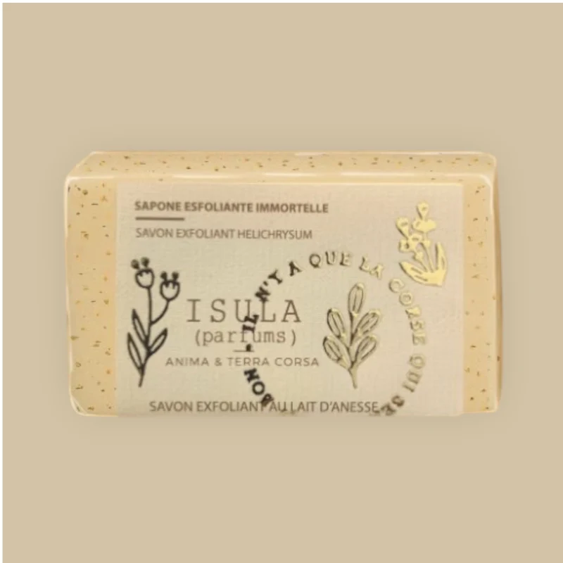 Savon exfoliant Immortelle de Corse et lait d'anesse 100g