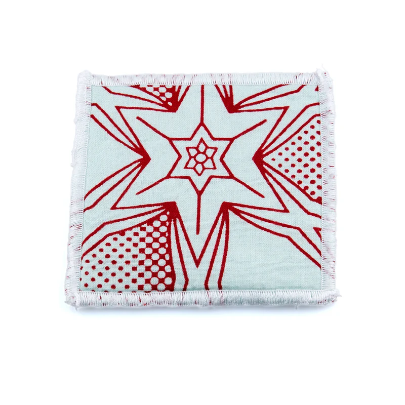 Pochette 6 Carrés Oeko-Tex lavables bleus - pièce unique