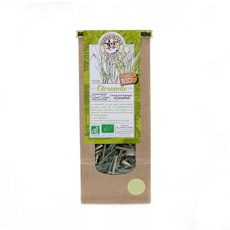 Tisane de Citronnelle BIO - Digestion & hypertension artérielle