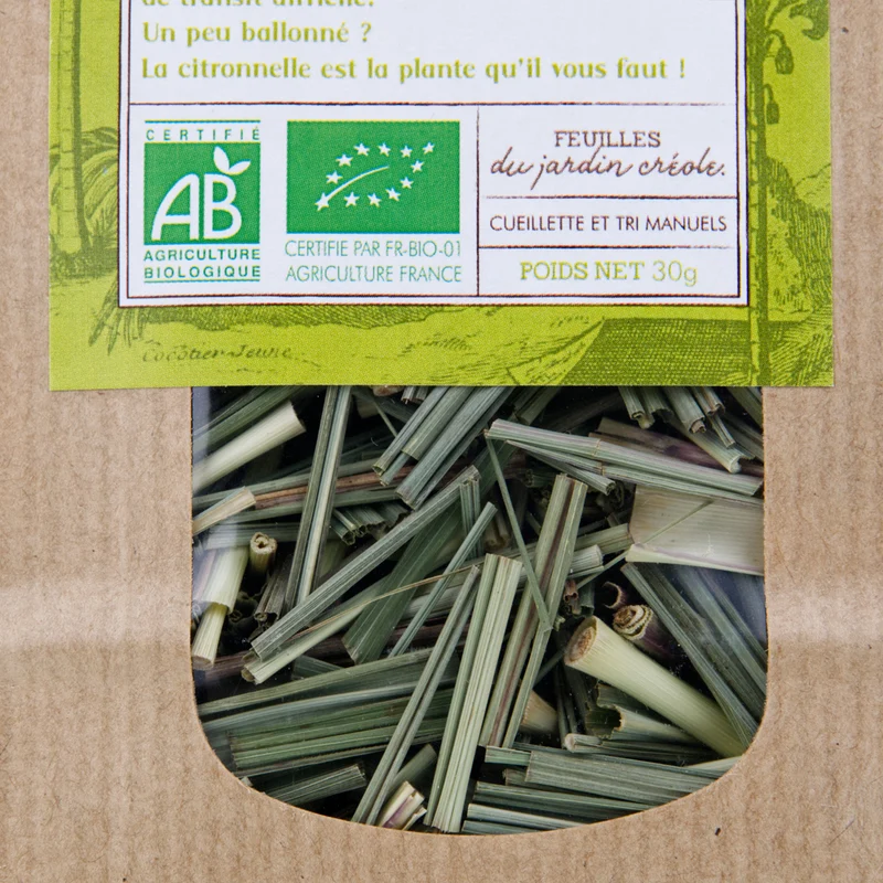 Tisane de Citronnelle BIO - Digestion & hypertension artérielle