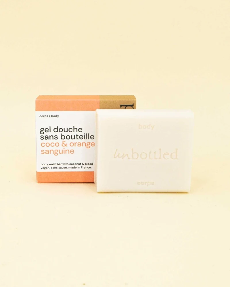 Gel douche sans bouteille - Coco & Orange sanguine