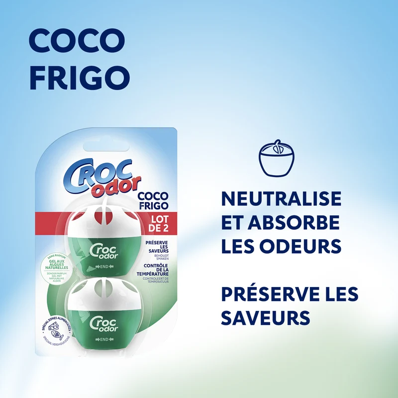 Absorbeur d'odeurs Frigo x2