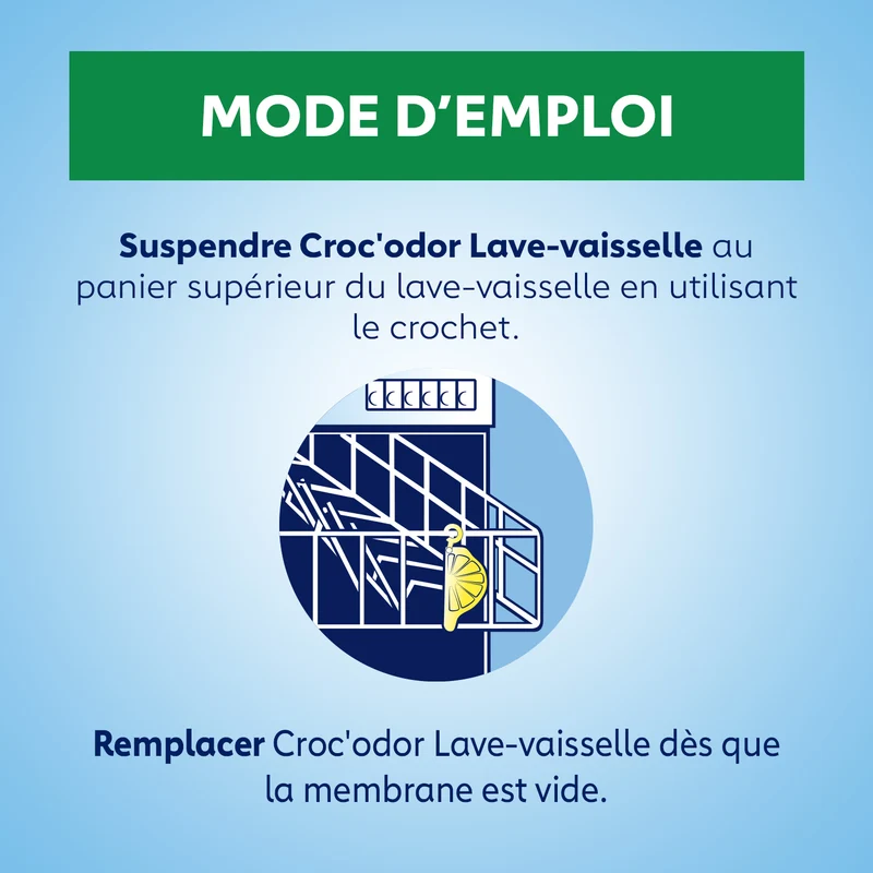 Désodorisant lave-vaisselle citron