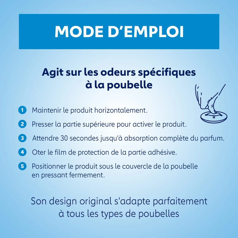 Absorbeur d'odeurs Poubelle Power x2