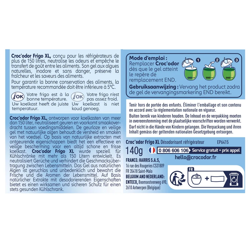 Absorbeur d'odeurs Frigo XL