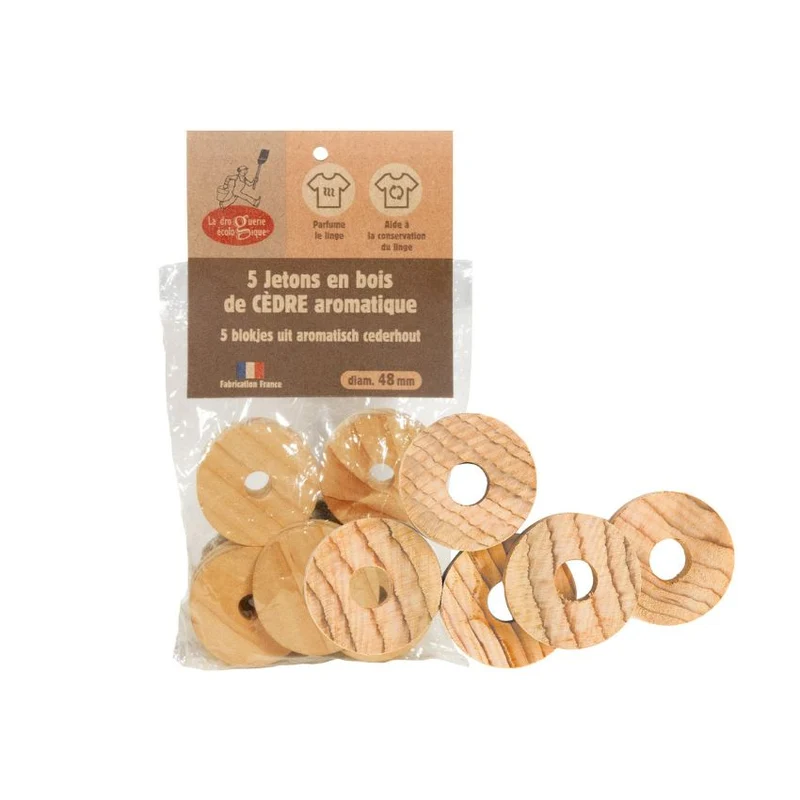Sachet 5 jetons de cèdre