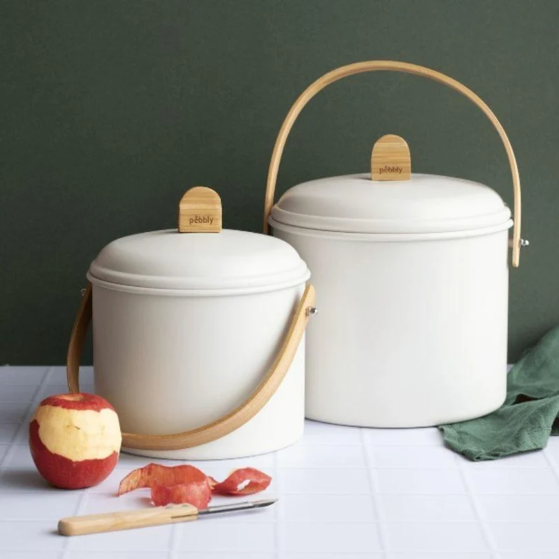 Seau à Compost d'intérieur - 3,5 Litres - Blanc