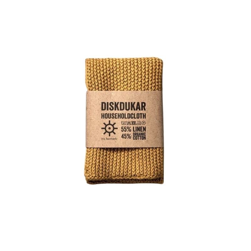 Lavette en lin et coton bio - Golden Green