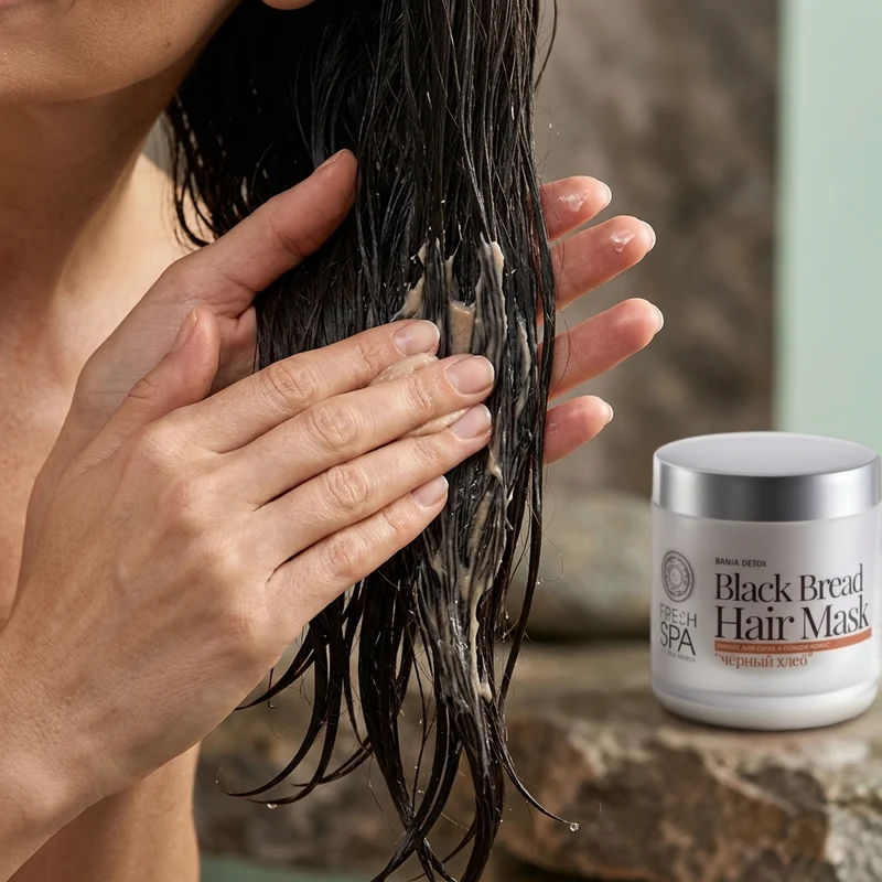 Natura Siberica FRESH SPA Pain Noir Masque Cheveux Force et Brillance 400 ml