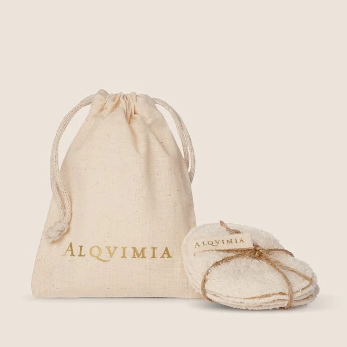Alqvimia Tampons démaquillants réutilisables en coton bio