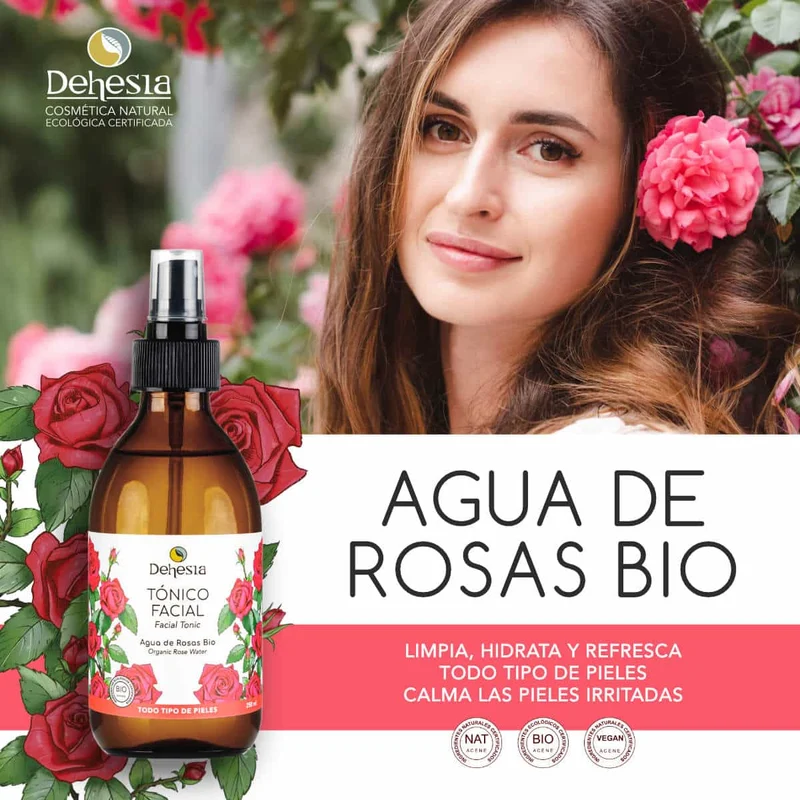 Dehesia Lotion Tonique Visage 100% Eau de Rose Bio 250ml