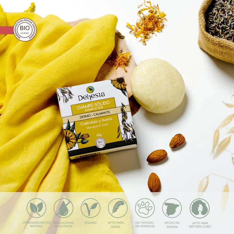 Dehesia Shampoing Solide BIO Dermo-Calmant au Calendula et Avoine