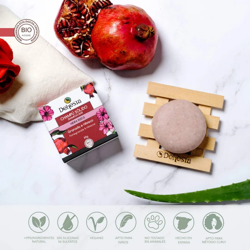 Dehesia BIO Hydra Curls Shampoing Solide à la Grenade et à l'Hibiscus