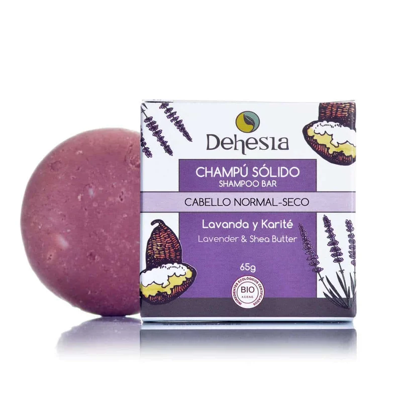 Dehesia Shampoing Solide Cheveux Normaux-Secs Bio à la Lavande et au Beurre de Karité
