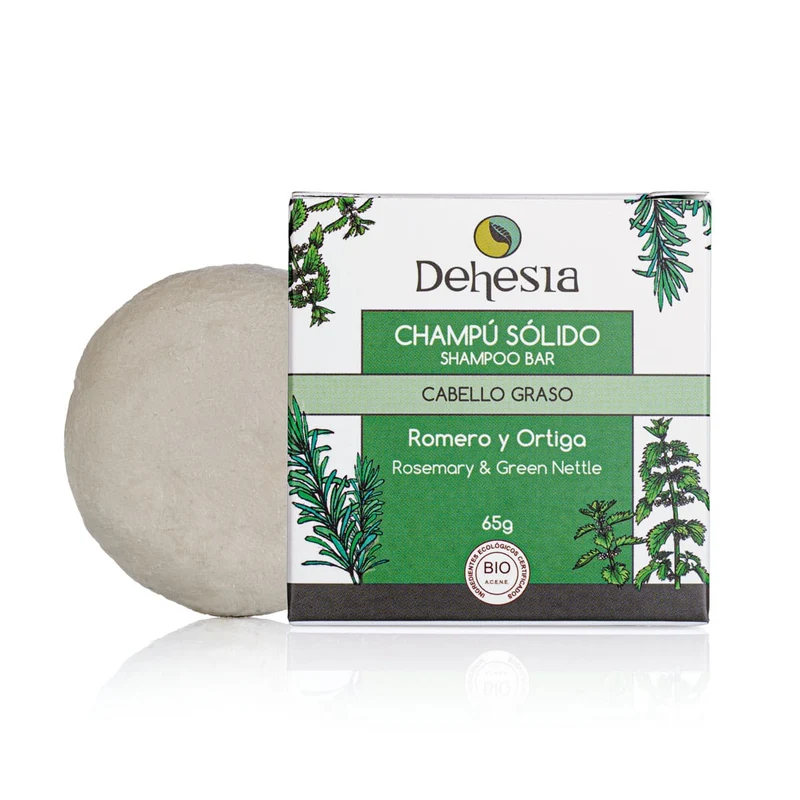 Dehesia Shampoing Solide Cheveux Gras Bio au Romarin et Ortie