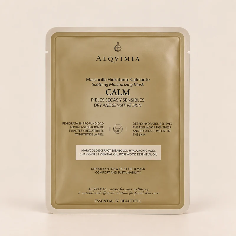Masque facial apaisant Alqvimia pour peaux sensibles