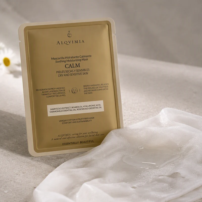 Masque facial apaisant Alqvimia pour peaux sensibles