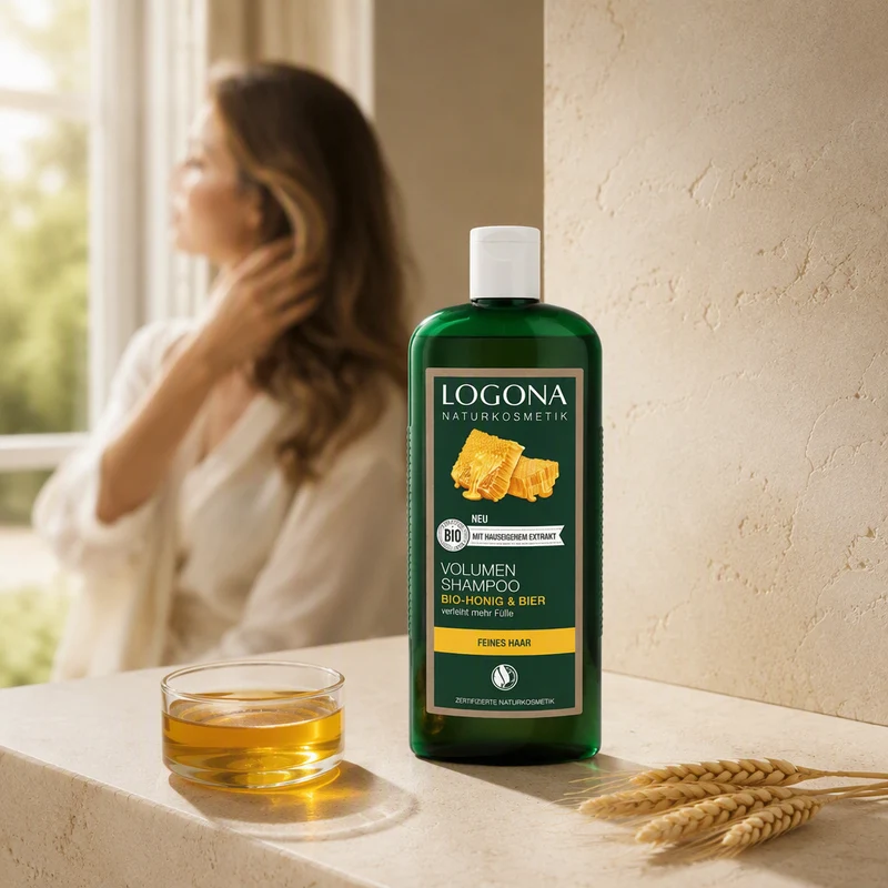 Logona Shampooing Volume au Miel et à la Bière 500ml