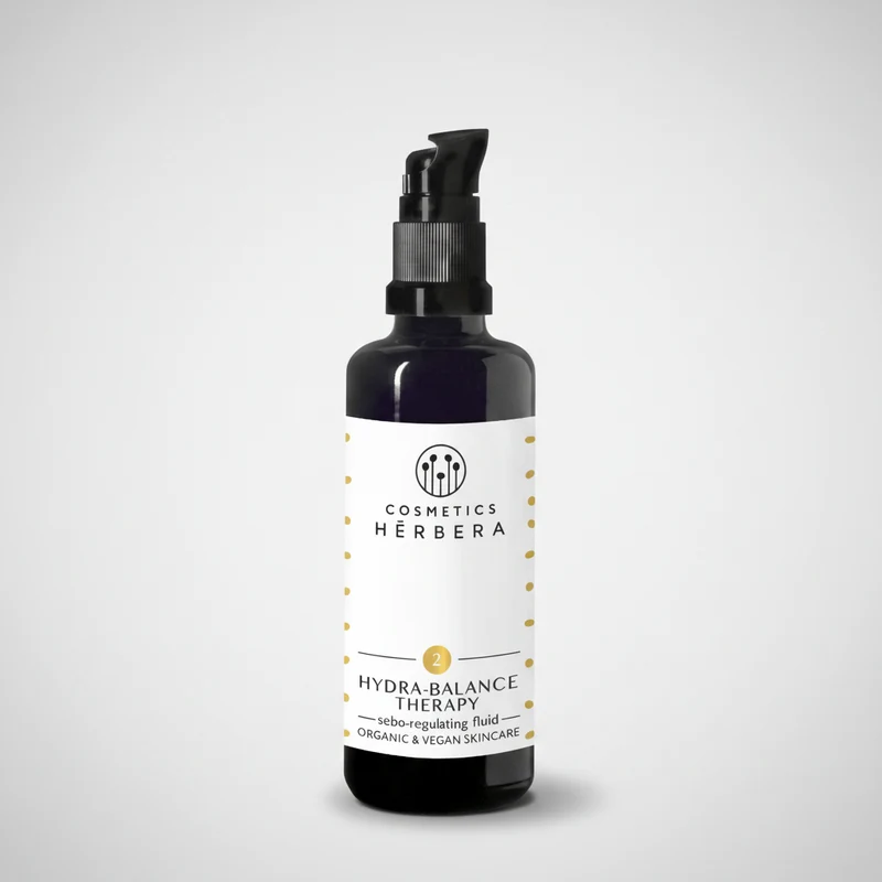 Herbera Hydra-Balance Therapy (Fluide Visage Bardane et Cumin Noir) pour Peaux Mixtes à Grasses 50 ml
