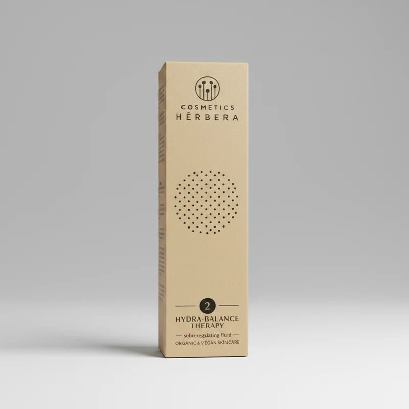 Herbera Hydra-Balance Therapy (Fluide Visage Bardane et Cumin Noir) pour Peaux Mixtes à Grasses 50 ml