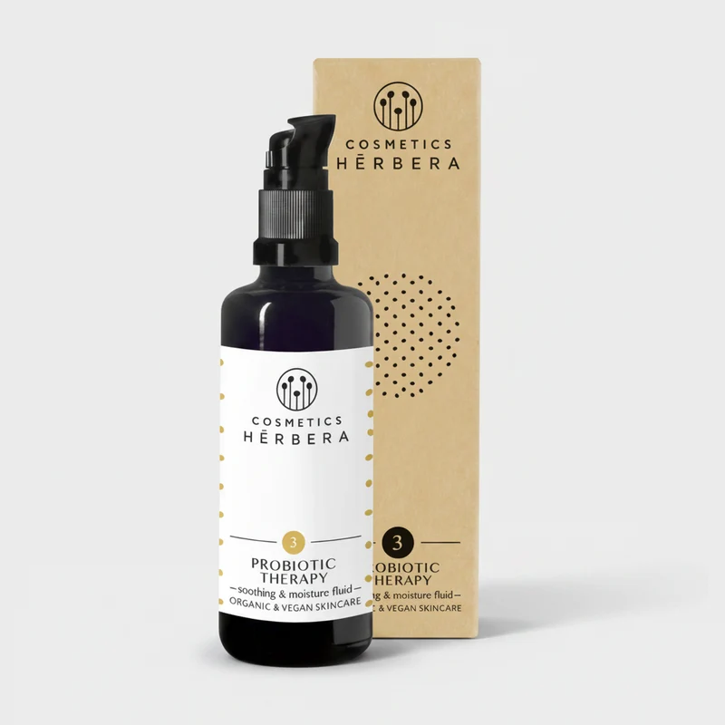 Herbera Probiotic Therapy (Fluide Visage Rose Musquée et Calendula) pour Peaux Sensibles 50ml