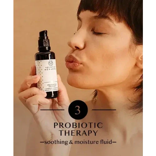 Herbera Probiotic Therapy (Fluide Visage Rose Musquée et Calendula) pour Peaux Sensibles 50ml