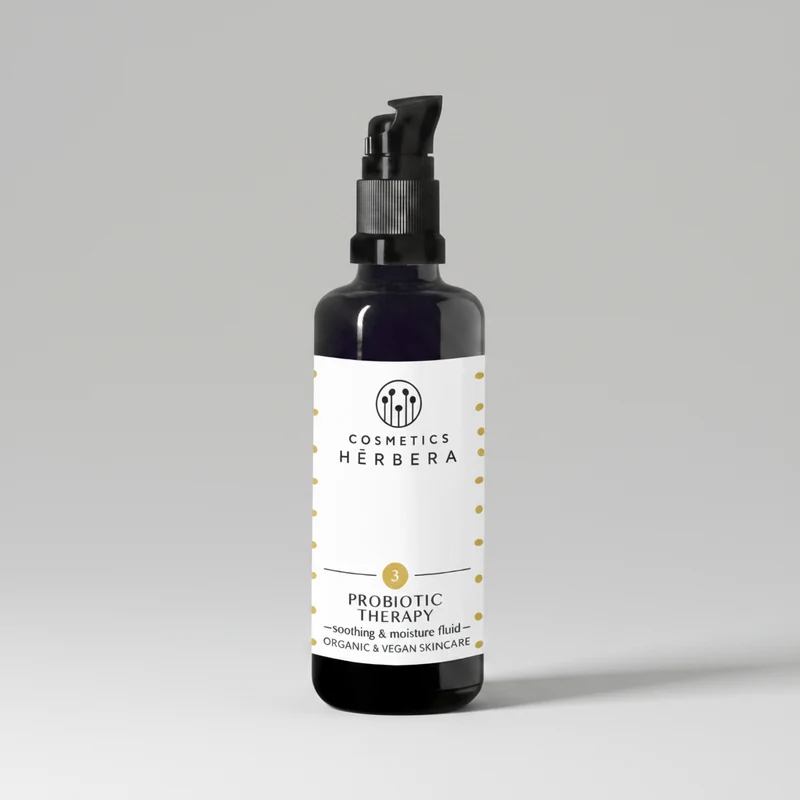 Herbera Probiotic Therapy (Fluide Visage Rose Musquée et Calendula) pour Peaux Sensibles 50ml